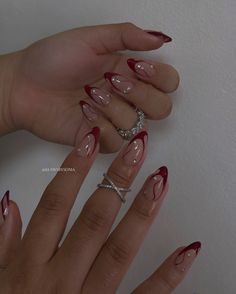 Elegant Nails, French Nails, Red Nails, Hair And Nails, Hair