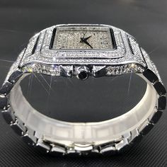 Looking for an exquisite watch that exudes luxury and style? Look no further than the Square Watch for Men designed by Miss Fox. This top-of-the-line timepiece is crafted with meticulous attention to detail, boasting a full diamond bezel and an ultra-thin waterproof design. Whether you're dressing up for a special occasion or simply want to add a touch of elegance to your everyday look, this stunning watch is sure to turn heads. Plus, its precision quartz movement ensures accurate timekeeping, w Cultura Hip Hop, Diamond Watches For Men, Crystal Watches, Watch For Men, Stylish Watches, Mens Gold, Watch Box, Men's Watches, Square Watch