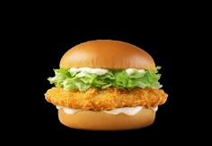 a chicken sandwich with lettuce and mayonnaise on a white background photo