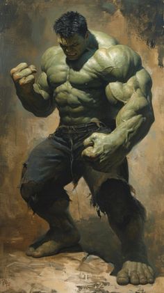 a painting of the incredible hulk