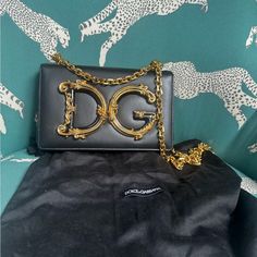 Dolce And Gabbana Handbag In Excellent Condition. Comes With Dust Bag And Entrupy Certificate Of Authenticity. Designer Crossbody Evening Bag, Elegant Party Bags With Branded Hardware, Elegant Party Shoulder Bag With Branded Hardware, Elegant Bags With Designer Logo, Dolce And Gabbana Handbags, Certificate Of Authenticity, Dolce And Gabbana, Dust Bag, Bag Lady