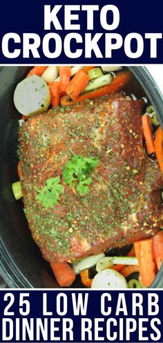 the keto crockpot recipe is shown here