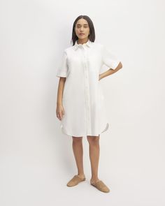 The Oxford Short-Sleeve Shirt Dress Short Sleeve Dress Shirt, Cotton Shirt Dress, White Shirt Dress, Work Ideas, Men's Sweatpants, Womens Oxfords, Short Sleeve Shirt, Cotton Shirt, Cap Sleeves