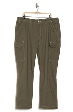 March to a utilitarian beat in these cargo pants cut from a soft cotton blend and plenty of pockets for all your daily essentials. Zip fly with button closure Front slant pockets; cargo flap-patch pockets 65% polyester, 35% cotton Machine wash, tumble dry Imported Solid Color Full-length Cargo Pants With Patch Pockets, Military Style Cotton Cargo Pants With Flap Pockets, Khaki Full-length Cargo Jeans With Flap Pockets, Khaki Full-length Cargo Pants With Patch Pockets, Nylon Cargo Pocket Full-length Bottoms, Wedding Guest Style, Wedding Guest Looks, Wedding With Kids, Jeans Brands