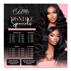 Hair Bundles Price List, Wig Price List Ideas, Hair Price List Ideas, Wig Price List, Hair Price List, Diy Hair Extensions, Lip Gloss Homemade, Hair Business Cards, Small Business Instagram