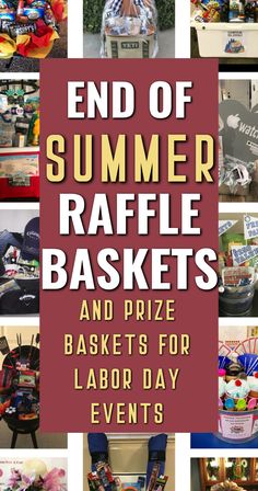 End Of Summer Raffle Baskets And Prize Basket Ideas Baskets For Fundraisers, Prize Basket Ideas, Fall Raffle Basket Ideas, Lottery Ticket Gift, Fundraiser Raffle, Creative Homemade Gifts