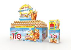 an advertisement for toto cereal is shown in front of two boxes with the same product on them