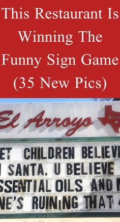 a sign that says, this restaurant is winning the funny sign game 35 new pics