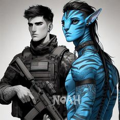 Recombinante masculino, generado por inteligencia artificial. #avatarthewayofwater #avatar #blue #naviomaticaya #omaticaya #pandora #fanart #oc #rolplay #alien #ai #avatar2009 #MilesQuaritch #quaritch #lyle #manks #military Quaritch X Oc, Alien Male Oc, Navi Fanart, Alien Character Design Male, Alien Oc Male, Avatar Frontiers Of Pandora, Omaticaya Oc, Pandora Fanart, Navi Oc