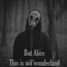 a black and white photo with a quote from the book, but alice this is not wonderlandland