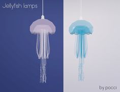 jellyfish lamps by pecai on the left and in the right hand side