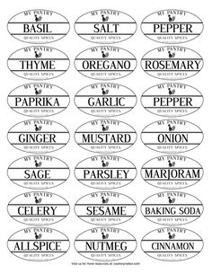 labels for different types of breads and pastries, with the names in black on them