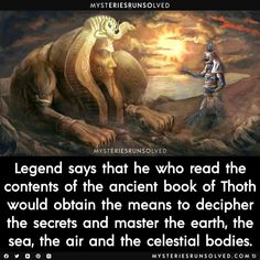 an elephant and a man standing in front of a sky background with the caption, legend says that the who read the contents of the ancient book of thoothh