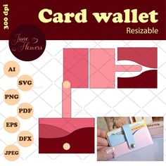 the card wallet is shown with instructions to make it