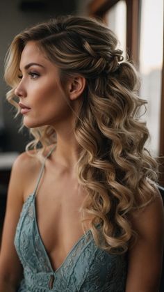 15 Fabulous Fancy Hairdos for Your Next Event - Fads Curly Short Prom Hair, Simple Curly Hairstyles Wedding, Grown Hairstyles, Long Hairstyles For Formal Events, Curly Hair Formal Styles, Wrangler Camper, Formal Hairdos, Barbie Hairstyle