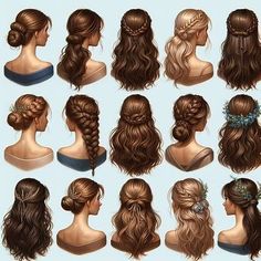 Hair Style Greek Mythology Hairstyles, Hairstyle Examples, Cute Quick Hairstyles, Fall Hairstyles, Hair Up Styles, Hairdo For Long Hair