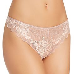 Nwt - Wacoal Lace Perfection Tanga Model #We135007 Color - Pink / Champagne Feminine Beige Bottoms With Delicate Lace, Fitted Beige Lace Bottoms, Men Shopping, Cropped Pants Men, Panty Style, Spring Wear, Loose Shirt, Lace Thong, Pink Champagne