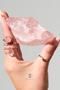 This soft, feminine authentic gemstone purifies and opens the heart to unconditional love - inspiring peace, harmony and healing. Creative Jewelry Photography, Soft Feminine, Rose Quartz Ring