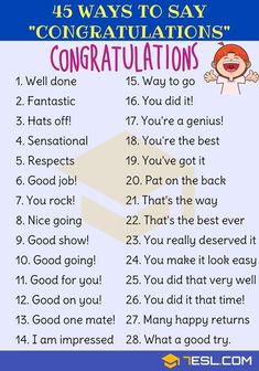 the four ways to say congratulations