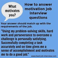 a blue background with the words, what motivvation job interview questions on it