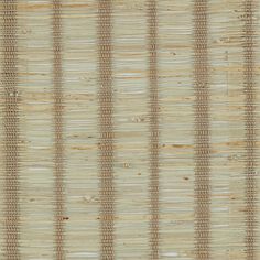 a close up view of a bamboo wallpaper with vertical stripes in beige and brown