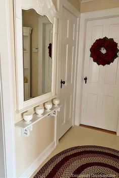 Hallway Decor Cottage Living Mirror Diy Projects, Mirror Inspiration, Basement Family Room