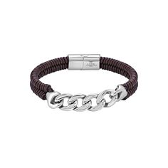 Bring out your unique sense of style when you pair this LYNX stainless steel curb chain and brown leather bracelet with your everyday wardrobe. Bring out your unique sense of style when you pair this LYNX stainless steel curb chain and brown leather bracelet with your everyday wardrobe. FEATURES Length: 8.5 in. Closure: magnetic Metal: stainless steel Finish: polished Addtional details: brown leather Packaging: boxed Size: 8.5". Gender: male. Age Group: adult. Casual Brown Metal Bracelets, Casual Brown Metal Bracelet, Modern Brown Metal Bracelets, Modern Brown Metal Bracelet, Leather Packaging, Brown Leather Bracelet, Lynx, Curb Chain, Everyday Wardrobe