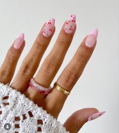 Nails Barbie, Cute Almond Nails, Paznokcie Hello Kitty, Barbie Nails, Kutek Disney, Summer Acrylic, Nails Classy, Summery Nails