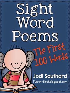 the third 100 words sight word poem is shown with an image of a child reading a book