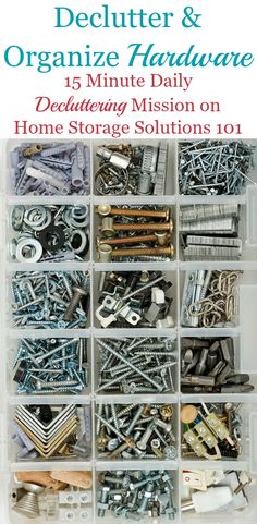 an open box filled with lots of screws and nuts