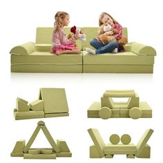 MOPHOTO Modular Toddler Sofa is a multifunctional children's toy sofa kit. It can effectively stimulate children's imagination and creativity, making it a perfect gift for kids. They can turn it into a car, tent, church, scooter, castle, slide, sofa, bed or anything they can imagine and experience endless adventures. Meanwhile, this kids' sofa can increase interactive activities for the whole family, develop children's social skills and reduce screen time. It provides a cozy and interactive spac Toddler Couch, Baby Couch, Play Sofa, Fold Out Couch, Playroom Flooring, Play Couch, Kids Couch, Social Skills For Kids, Creative Flooring