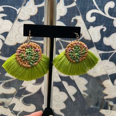 Very On Trend! Must Have Pierced Ears. Nwot. Sold As Pictured. Please Ask Any Questions (Including Specific Photo Requests) Prior To Purchase. Cactus Earrings, Women Artisans, Earrings Color, Pierced Ears, Artisan Jewelry, Ear Piercings, Beaded Jewelry, Cactus, Jewelry Earrings