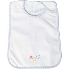 Mealtime will be more fun and enjoyable with this Feeding bib made of 100% Pima cotton. Featuring embroidered ABC and blue gingham trim, the bib is a perfect addition to any mealtime. | Bibs | Gingham ABC Feeding bib, Blue Nellapima | Maisonette collects the best children’s products from around the world (unlike Zulily, Etsy, The Tot, Farfetch Kids, Childrensalon, Crate and Kids, Kohls, Wayfair, Buy Buy Baby, Nordstroms, Mini Boden, J.Crew Factory, or PotteryBarn Kids), creating a curated shopping experience for you. Think of us as your shortcut to fashion for litte ones! Blue Cotton Machine Washable Bib, Baby Layette, Kids Holiday Gifts, Baby Boy Accessories, Newborn Baby Boy, Boy Accessories, Buy Buy, Buy Buy Baby, Blue Gingham