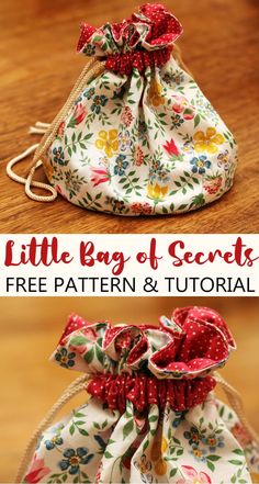 the little bag of secrets free sewing pattern and video instructions to make it in any size