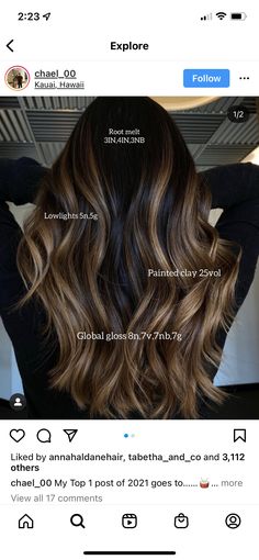 Brunette Dimensional Balayage, Brunette Formulas Redken, Dimensional Brunette Formula, Shades Eq Formulas Brunettes, Hair Glossing Before And After Brunettes, Redken Brunette Formulas, Toner Balayage, Redken Shades Eq Formulas Brown, Cool Toned Balayage Brunette