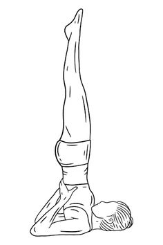 a person doing a handstand on the ground with their feet in the air