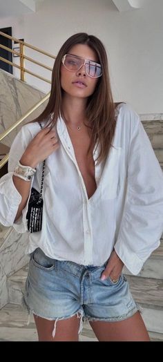 Fitted Tunic Tops, Cotton Tunic Tops, Trend Fashion, Outfits Casuales, White Long Sleeve, Printed Blouse, Linen Shirt, Women Long Sleeve, Cotton Shirt