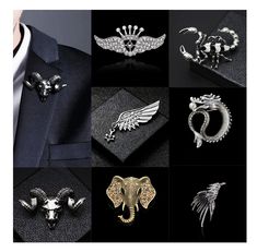 Men's Gentleman Tassel Brooch For Men Suit Shirt Collar Chain Lion Scorpion Owl Leaf Lapel Pin  Retro Wedding Dinner Accessories Condition: Brand New Gender: Men&Women Material: Zinc Alloy / Texture of material: Alloy / silver / gold plating Length&Color: As Shown In Pictures -Note: 1: Due to the difference in the measurement method, please allow 0-1 cm in size deviation 2: Due to the difference between different monitors, the picture may not reflect the actual color of the item. 🚚 Processing: About 3-5 days to prepare your item for shipping. 📦  If your order hasn't arrived within the expected delivery time, Please contact us before you decide to leave a negative review or open a case we have a solution for every problem. Wing Crown, Brooch Pin For Men, Hawk Wings, Men's British Style, Men's Brooch, Collar Accessories, Suit Pin, Suit Shirt, Brooch Men