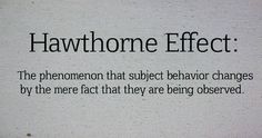 a piece of paper with the words hawthornee effect written in black ink on it