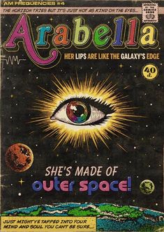 an advertisement for the outer space movie,'arabella her lips are like the galaxy's edge