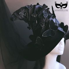 Handcrafted with love and attention to detail, this Witches Hat with Veil fits adults and can be customized in amazing array of Butterfly Colors! The Veil is Black. Simple and comfortable witch hat with butterflies in different size variations. C U S T O M I Z A T I O N We offer other color butterflies as well. Get in touch for custom orders! S I Z E Adult size. S H I P P I N G - Processed same day or within 24 hours. 1-2 day guaranteed delivery, add item to cart, click shipping tab for rates. P Butterfly Witch Costume, Witch Hat With Veil, Halloween Costume Hats And Headpieces With Short Brim, Fantasy High Crown Costume Hats For Cosplay, Halloween Fantasy Costume Hat With High Crown, Fantasy High Crown Costume Accessories For Halloween, Fantasy High Crown Halloween Costume Accessories, Curved Brim Hat For Halloween Themed Events, Themed Fitted Hat For Cosplay