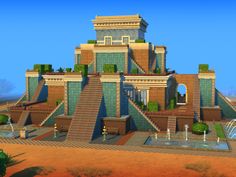 senemm's Great Library of Babylon Minecraft Library Design, Minecraft Pyramid, Minecraft Library, Minecraft Poster, Minecraft Tower, Hanging Gardens Of Babylon, Great Library, Minecraft Decoration, Minecraft Meme