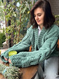 We believe that every hand-made thing has its own history and soul. The skin loop is a piece of our energy, which we want to share with you. We invite you to become a part of our warm family❤️🧶🥰 Plush cardigans are made to order according to your sizes.  Dimensions:  🧶Size S  🧶Size M ✔The weight of the cardigan is about 1 kg.  ✔The product is massive, plush. With a braid pattern.  ✔All materials are hypoallergenic. 100% micropolyester Braid Patterns, Cozy Sweater, Knitted Cardigan, Cozy Sweaters, Knitted Sweater, Jumpers And Cardigans, Cardigans For Women, Sweater Outfits, Sweaters & Cardigans