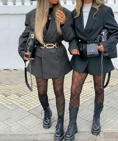 Grey Outfits, Chique Outfits, Outfit Chic, Looks Black