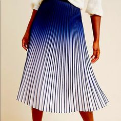 Pleated Ombr Skirt Blue To Lilac Blue Midi Length Pleated Skirt For Summer, Blue Lined Midi Pleated Skirt, Spring Blue Pleated Midi Skirt, Spring Blue Midi Pleated Skirt, Blue Pleated Midi Skirt With Lining, Blue Midi Length Lined Pleated Skirt, Blue Pleated Midi-length Skirt, Flowy Black Skirt, Gold Pleated Skirt