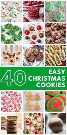 Simplify your holiday baking with 40 easy Christmas cookie recipes using only 10 ingredients or less! These festive cookies are perfect for quick baking sessions and make wonderful holiday treats for everyone to enjoy. Quick Christmas Cookies, Easiest Christmas Cookies, Easy Christmas Cookies Recipes, Simple Christmas Cookies, Homemade Caramel Corn, Easy Christmas Cookies, Easy Holiday Cookies, Holiday Baking List, Quick Baking