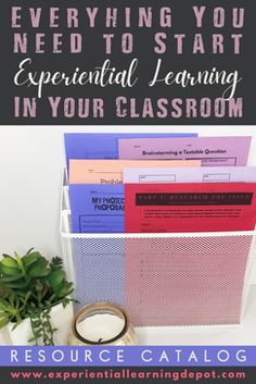 a stack of folders with the words everything you need to start experiencing learning in your classroom