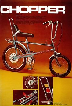 an advertisement for a bicycle with the words chopper on it