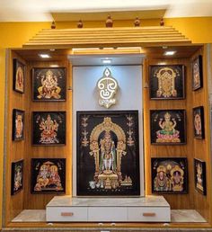 Indian Altar Design, South Indian Pooja Room Design, Pooja Room Ideas Indian Traditional, God Mandir, Pooja Room Ideas Indian Modern, Castle House Interior, Pooja Room Ideas Indian, Goddess Pictures, Puja Unit