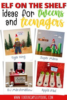 Elf on the Shelf Ideas for Tweens and Teenagers Elf Ideas For Older Kids, Wlf On The Shelf, Christmas Scavenger Hunt, Printable Games For Kids, Finding Myself